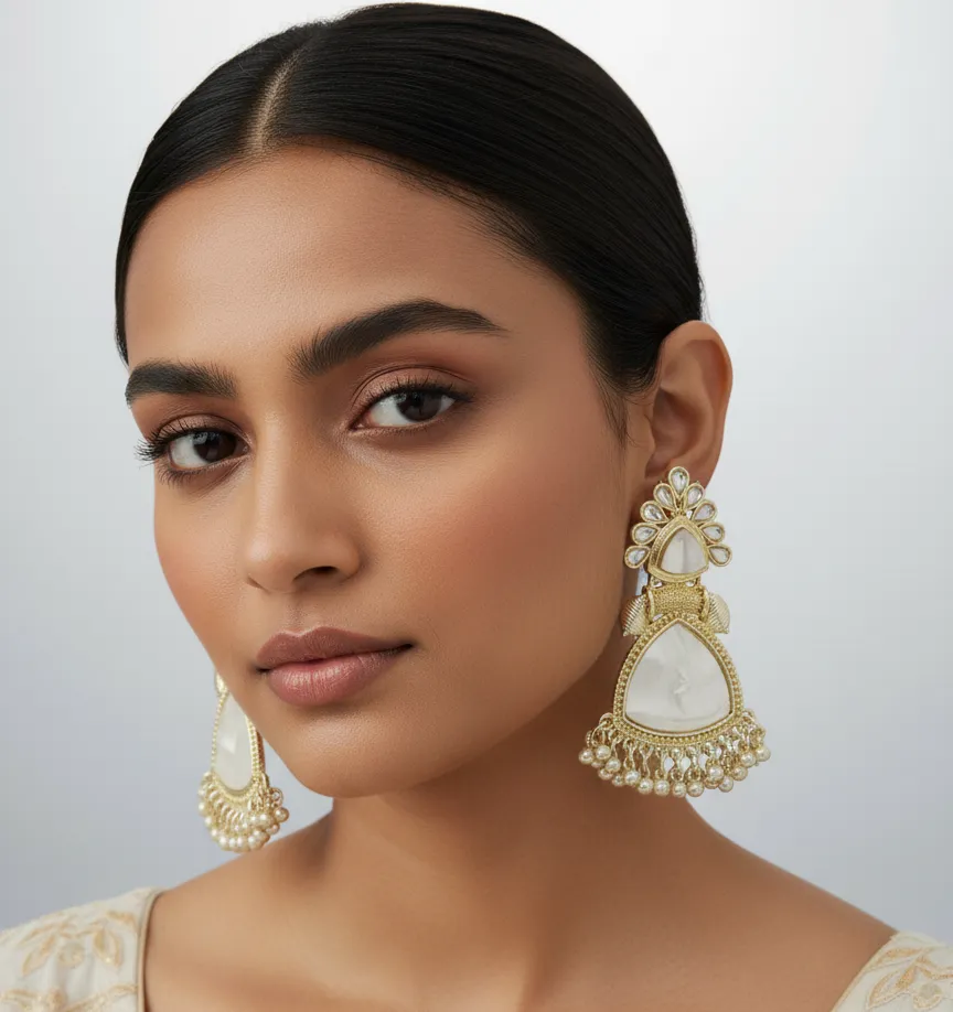 earrings natural golden